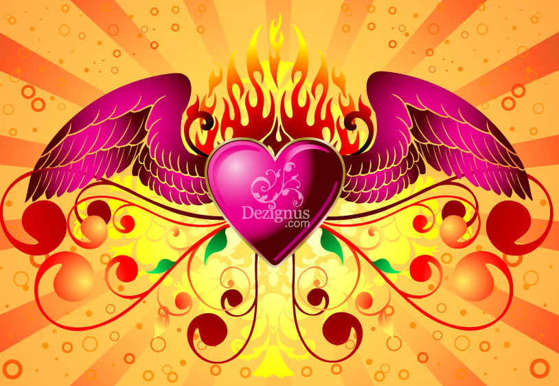 free vector Free Vector Graphic  Winged Heart
